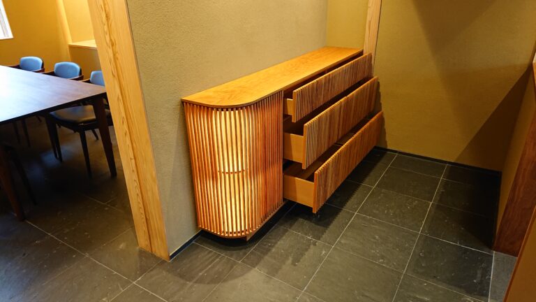 A NEW STUDIO. 空間デザイン 3Dパースブランディング 有限会社いきいき亭様　海老亭別館　家具デザイン